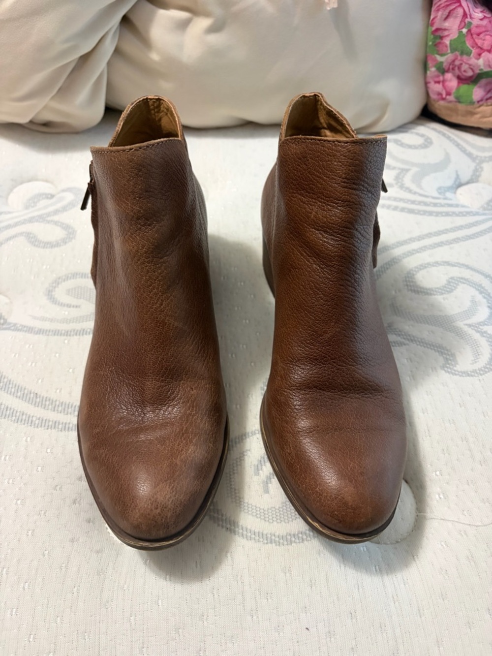 Lucky Brand Brown Leather Ankle Booties